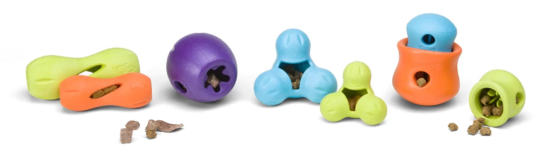 West Paw puzzle játékok – Toppl és Rumbl töltve jutalomfalattal